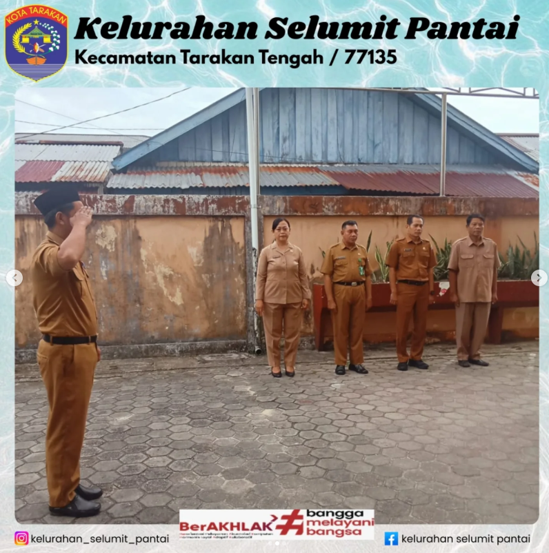  Kegiatan Rutin Apel Pagi Di Kelurahan Selumit Pantai Kec. Tarakan Tengah