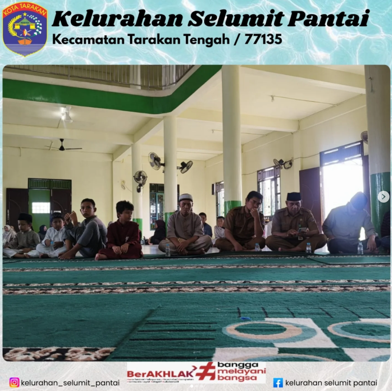 Kelurahan Selumit Pantai Menghadiri Acara Peringatan Isra Miraj Nabi Muhammad SAW di Masjid Al-Anshar RT 6 Kelurahan Selumit Pantai