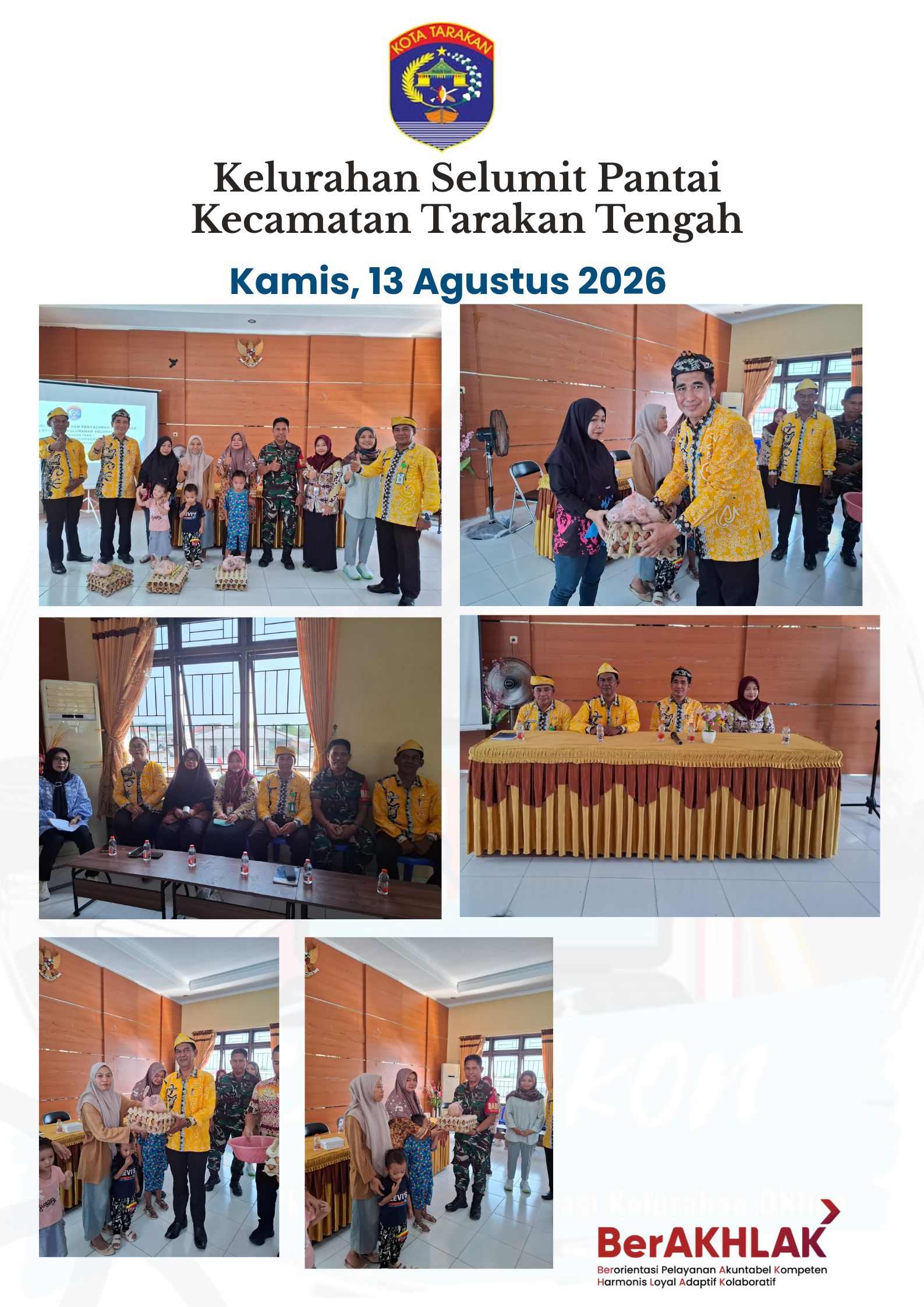 Sosialisasi Stunting dan Penyerahan Pemberian Makanan Tambahan (PMT) Kepada Warga Stunting Kelurahan Selumit Pantai